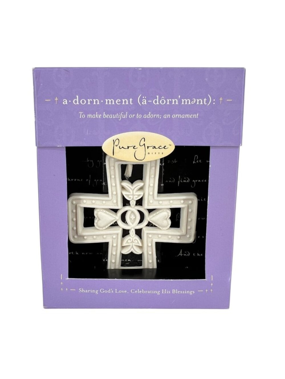 Pure Grace Covenant Cross Adornment Ivory Heart Design NIB